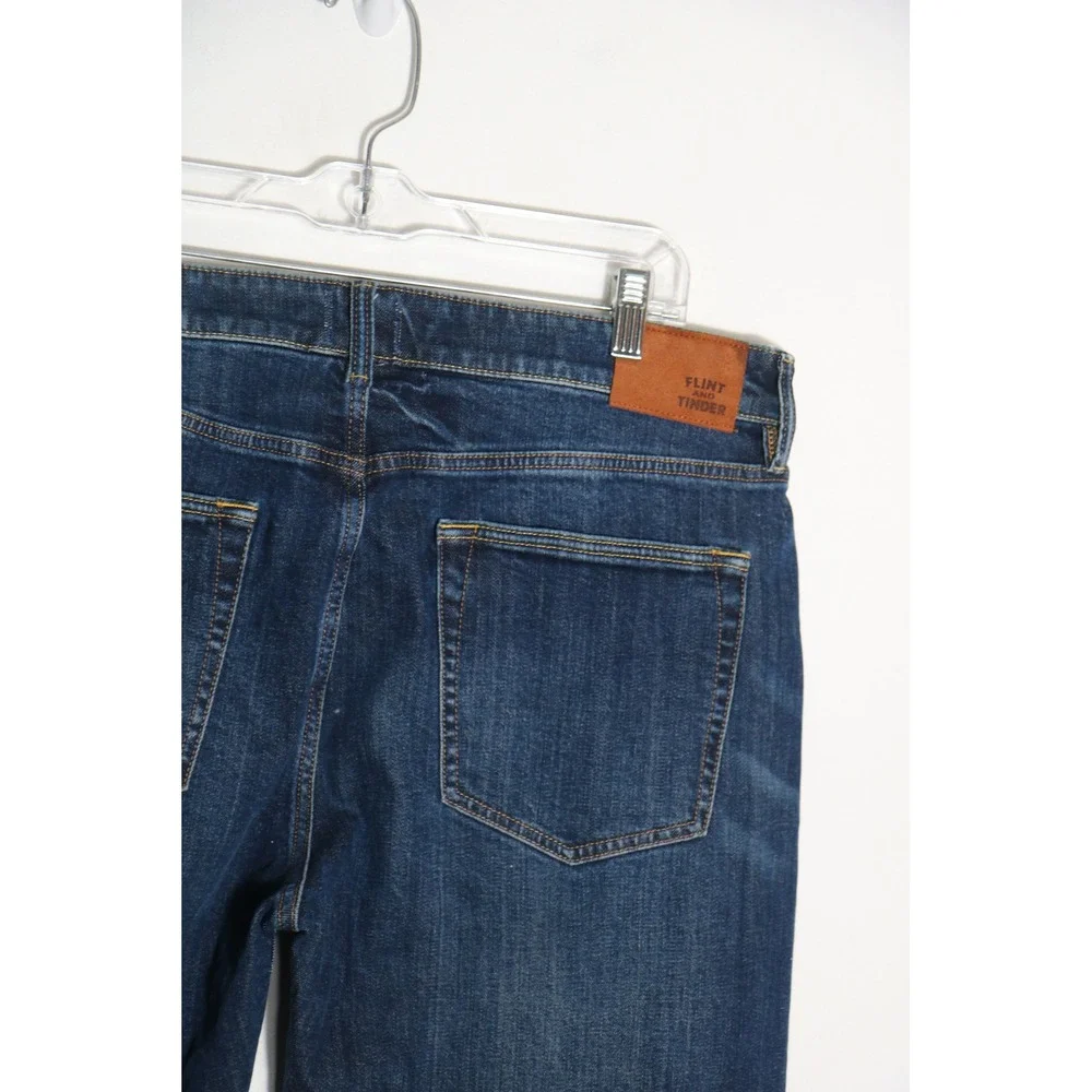 Flint & Tinder Huckberry Slim Fit Dark Wash Mens Jeans 36x34 Stretch